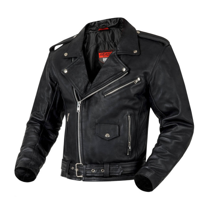 KURTKA MOTOCYKLOWA SKÓRZANA OZONE RAMONES BLACK