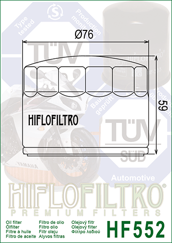 Hiflofiltro FILTR OLEJU HIFLO HF552 MOTO GUZZI