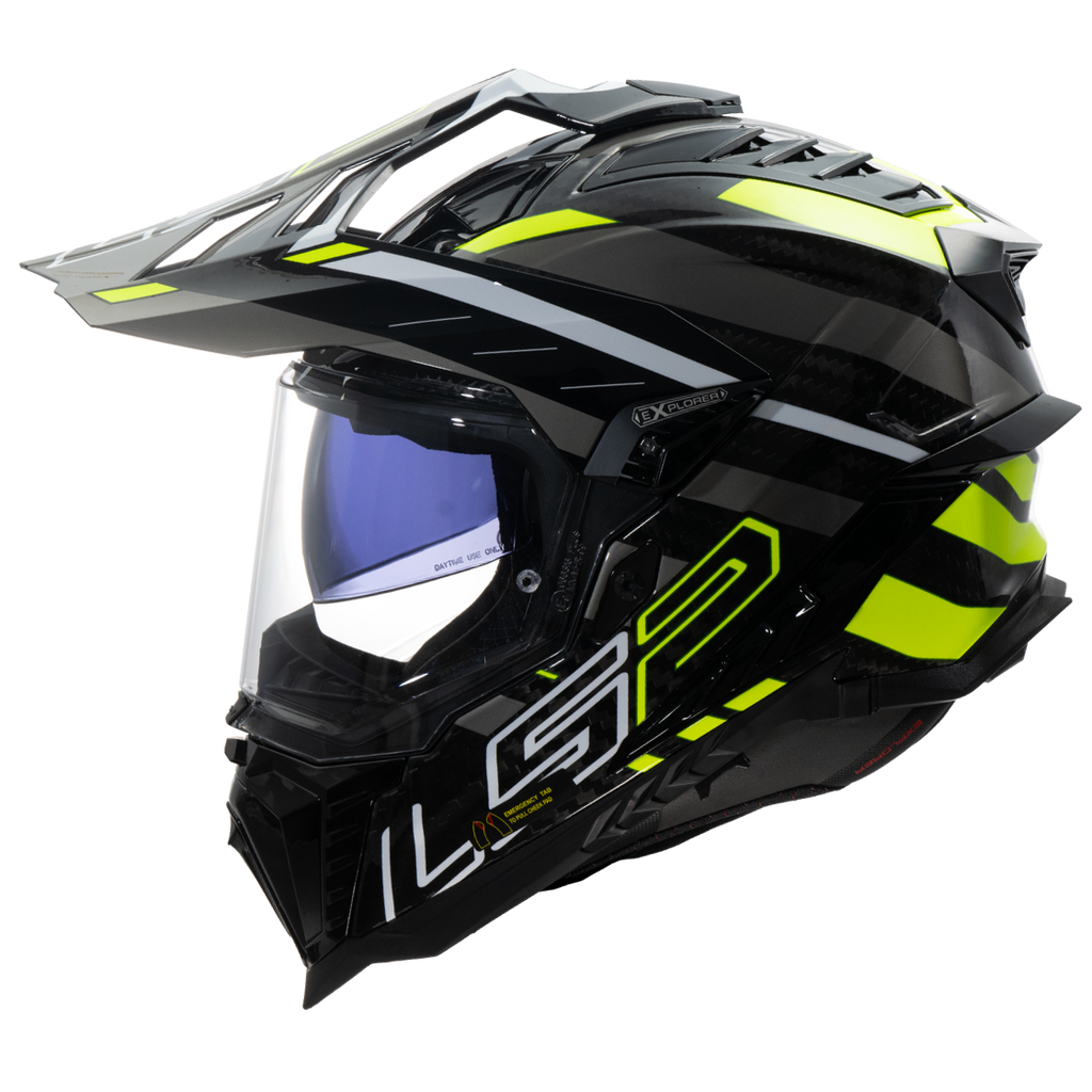 KASK LS2 MX701 EXPLORER C EDGE BLACK H-V YELLOW