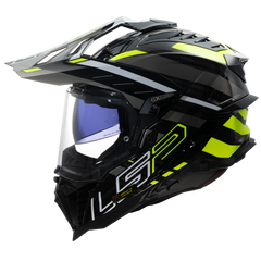 KASK LS2 MX701 EXPLORER C EDGE BLACK H-V YELLOW