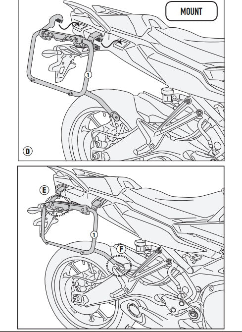 KAPPA STELAŻ KUFRÓW BOCZNYCH MONOKEY CAM SIDE YAMAHA Tracer 900 / Tracer 900 GT (18-19) - POD KUFRY KFR K'FORCE ORAZ KVG K'VOYAGER ALU – zdjęcie 4