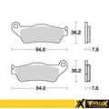 ProX Racing Parts ProX Klocki Hamulcowe Przednie KTM125/150/200/250/300/350/450/525/530 (odpowiednik EBC FA181) - BOX 10 szt