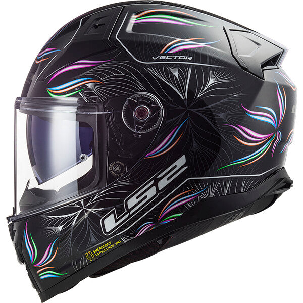 KASK LS2 FF811 VECTOR II TROPICAL BLACK WH.-06