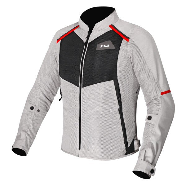 KURTKA LS2 BREEZE LADY GREY BLACK RED