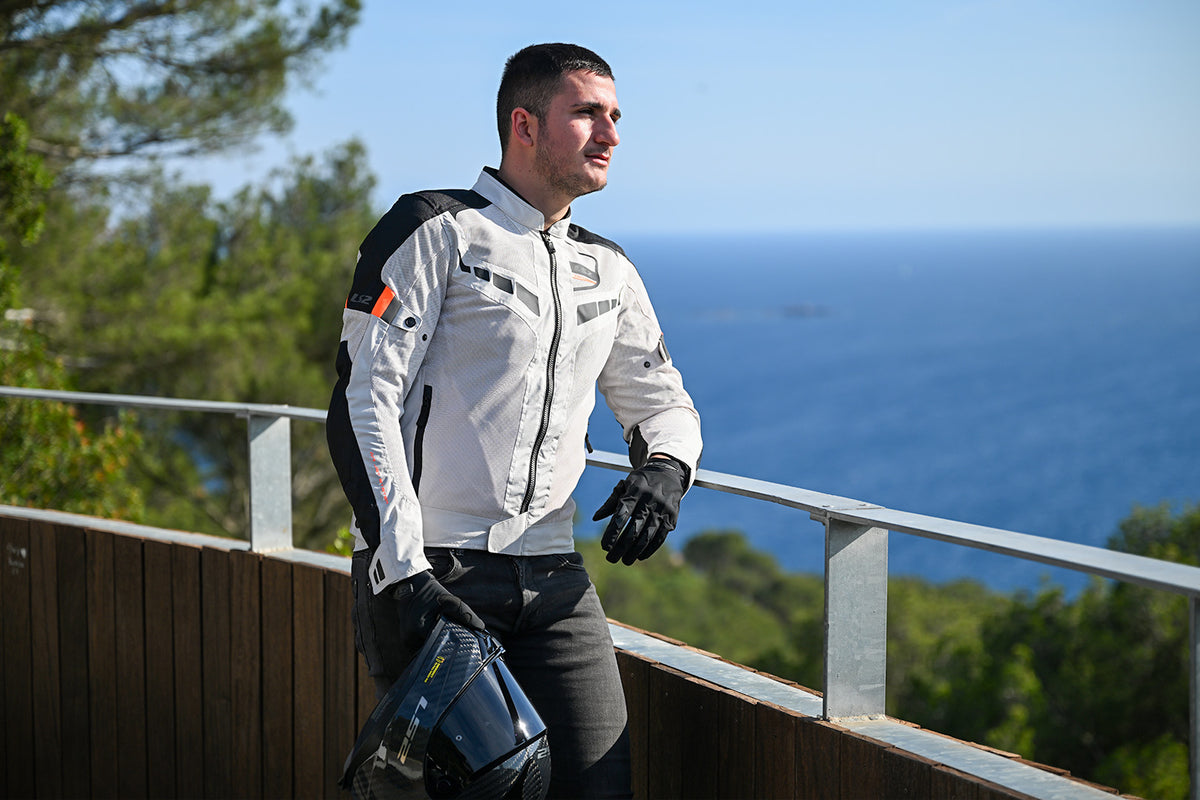 KURTKA LS2 GARDA AIR MAN BLACK GREY H-V ORANGE