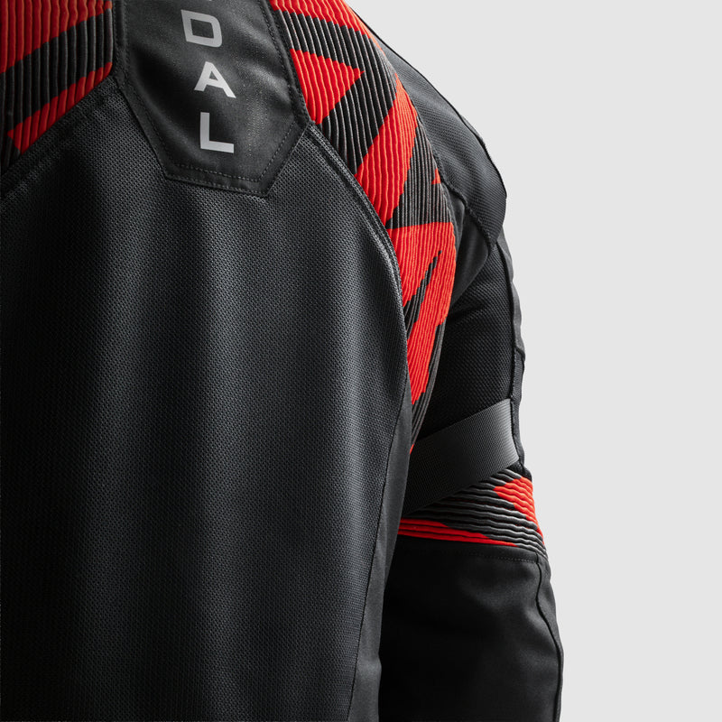 KURTKA MOTOCYKLOWA TEKSTYLNA REBELHORN VANDAL 2 AIR BLACK RED