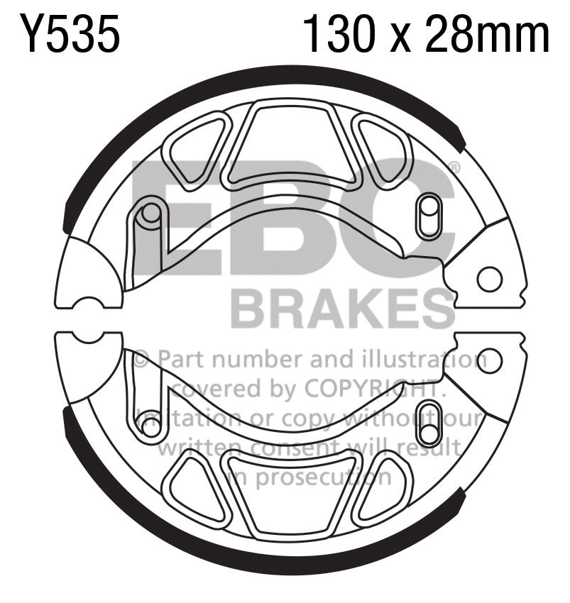 EBC Brakes Szczęki hamulcowe EBC Y535 (1 kpl.)