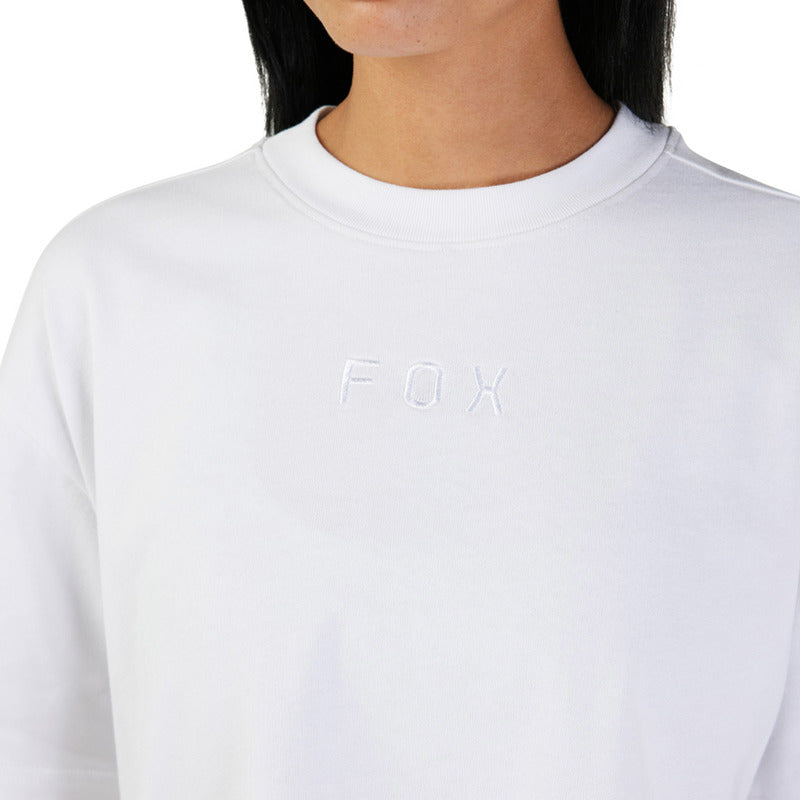 T-SHIRT DAMSKI FOX WORDMARK OS CROP WHITE