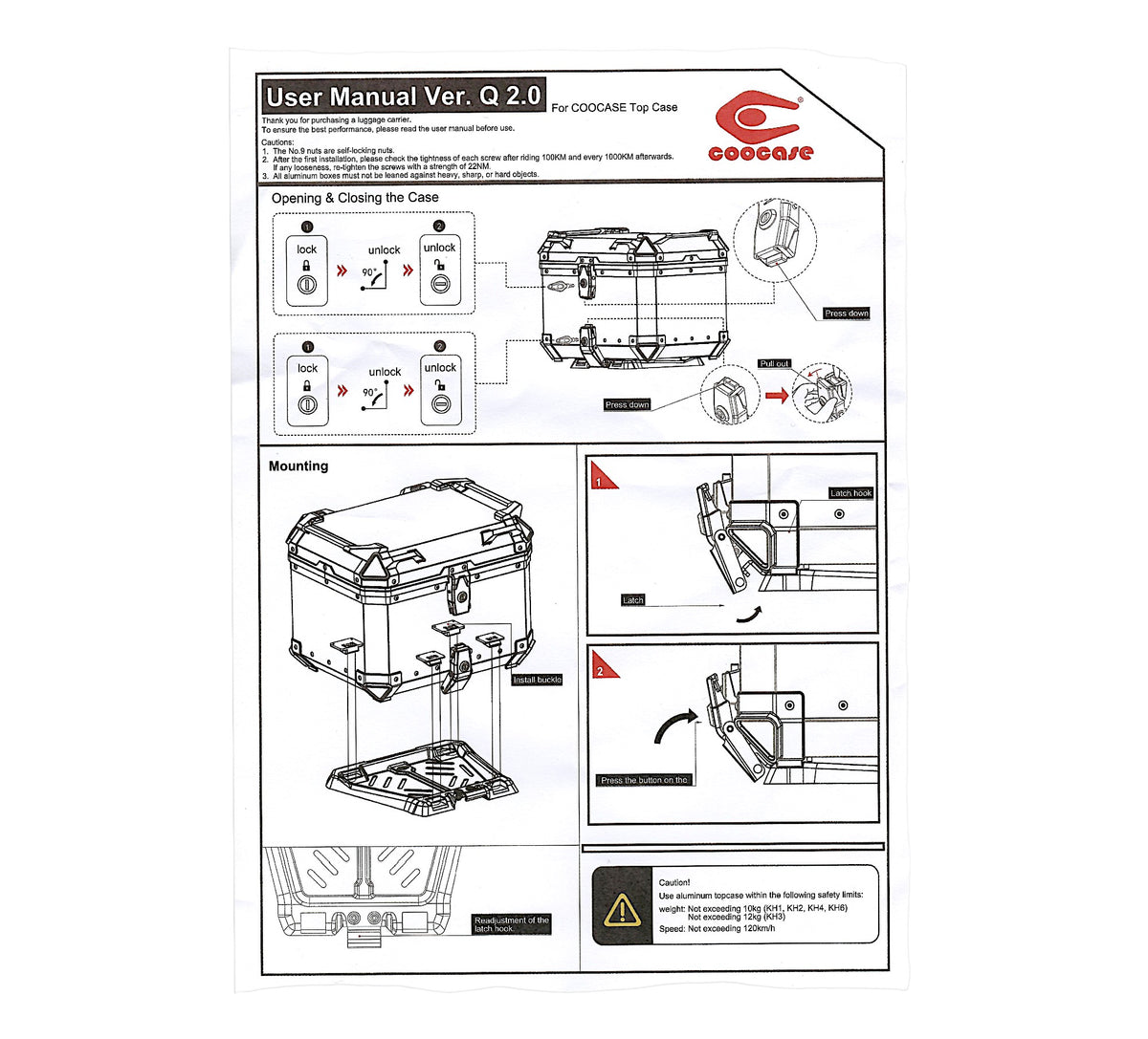 ZESTAW 3 KUFRÓW ALUMINIOWYCH (2X36L SYMETRYCZNE + 45L) COOCASE ANODOWANE ALUMINIUM Z TORBĄ WEWNĘTRZNĄ – zdjęcie 10