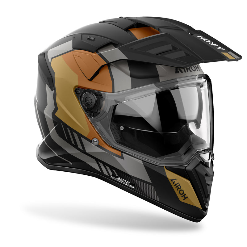 KASK MOTOCYKLOWY AIROH BADX-X HORN GOLD MATT