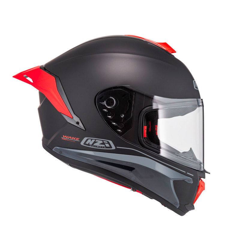 KASK MOTOCYKLOWY NZI WAKE STREAM BOOSTER SOLID NOUVEAU BLACK RED MATT XS