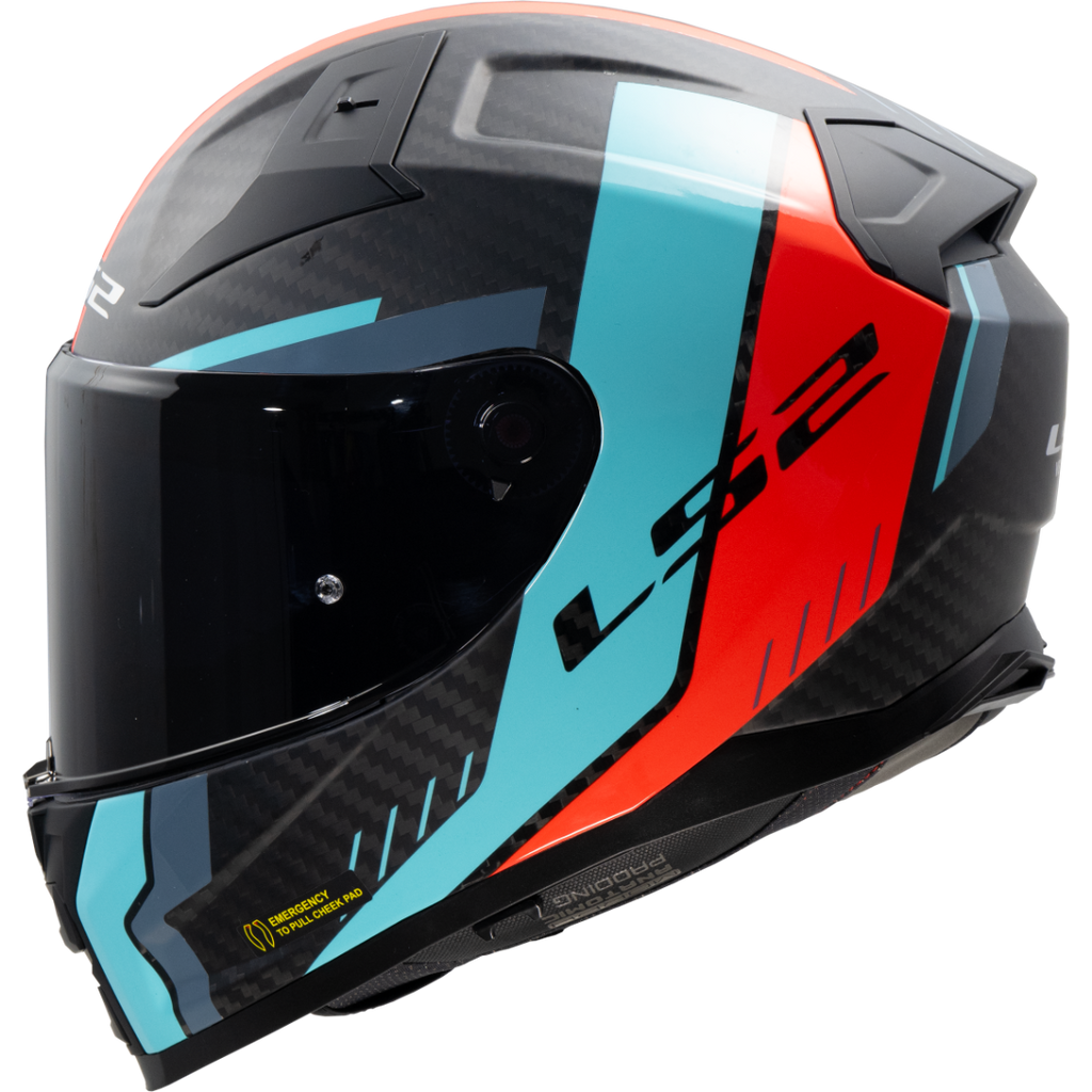 KASK LS2 FF811 VECTOR II C GRID RED CYAN-06