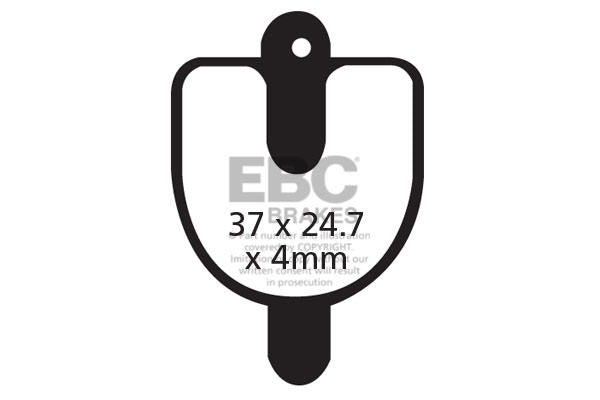 CFA288R - Klocki hamulcowe rowerowe (organiczne wyczynowe) EBC Brakes