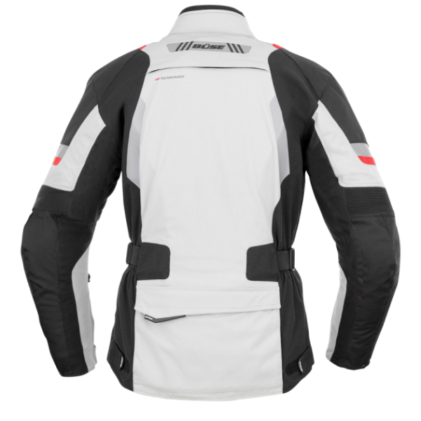 Buse Kurtka motocyklowa Toursport jasnoszara/czerwony