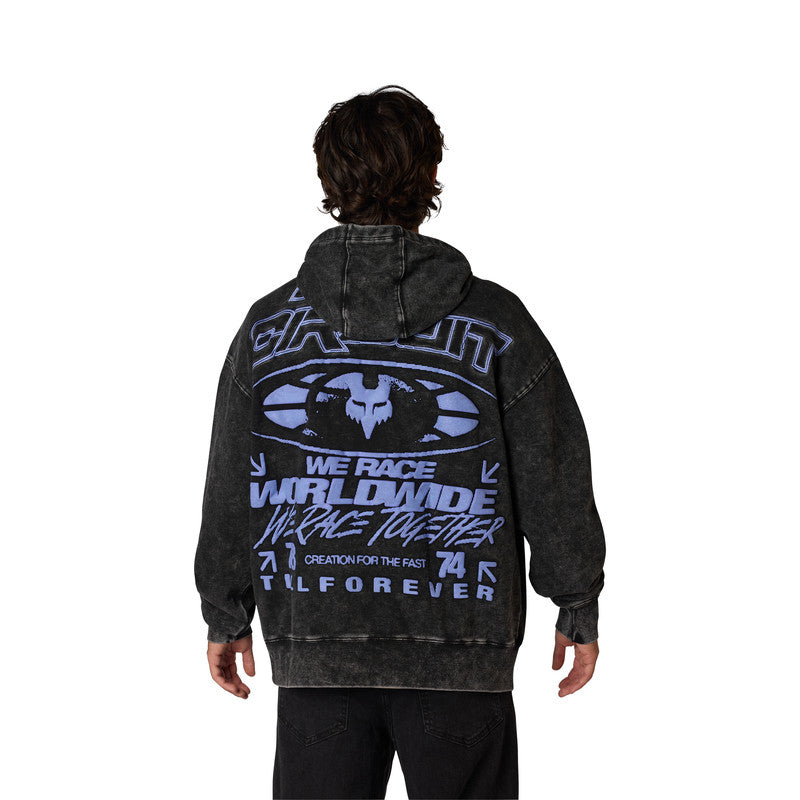 BLUZA Z KAPTUREM FOX PRO CIRCUIT FLEECE PO BLACK