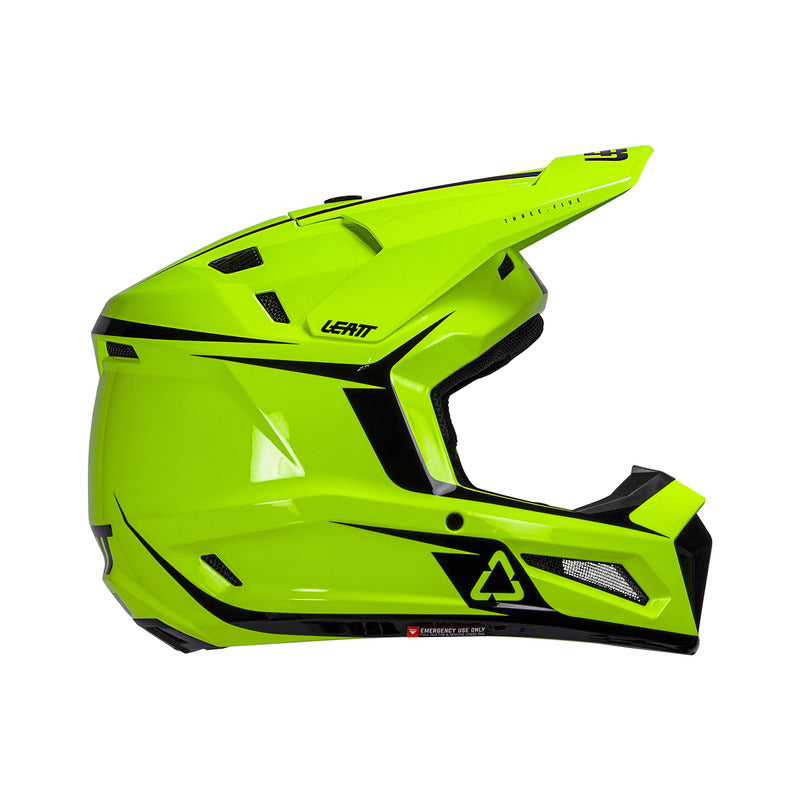 KASK MOTOCYKLOWY Z GOGLAMI LEATT KIT MOTO 3.5 NEON YELLOW XS