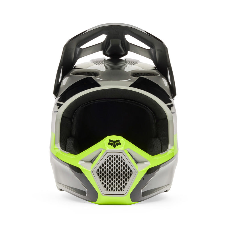 KASK MOTOCYKLOWY JUNIOR FOX V1 COLLECT GREY YELLOW