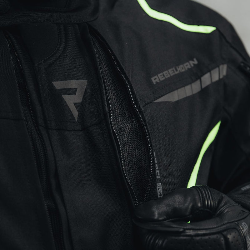 KURTKA MOTOCYKLOWA TEKSTYLNA REBELHORN HIKER 3 BLACK