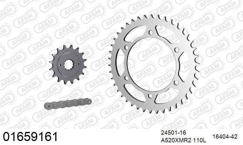Zestaw napędowy AFAM do KAWASAKI EN 500 A5,B1,B2,A6,A7,C1,C2,C3,C4,C5,C6,C7,C8,C9,C10,C6F,C7F,C8F,C9F, VN 500 Vulcan LTD C7