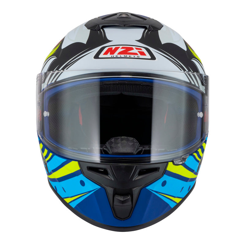 KASK MOTOCYKLOWY NZI TRENDY STREAM OCELO BLUE WHITE SKY BLUE MATT XS