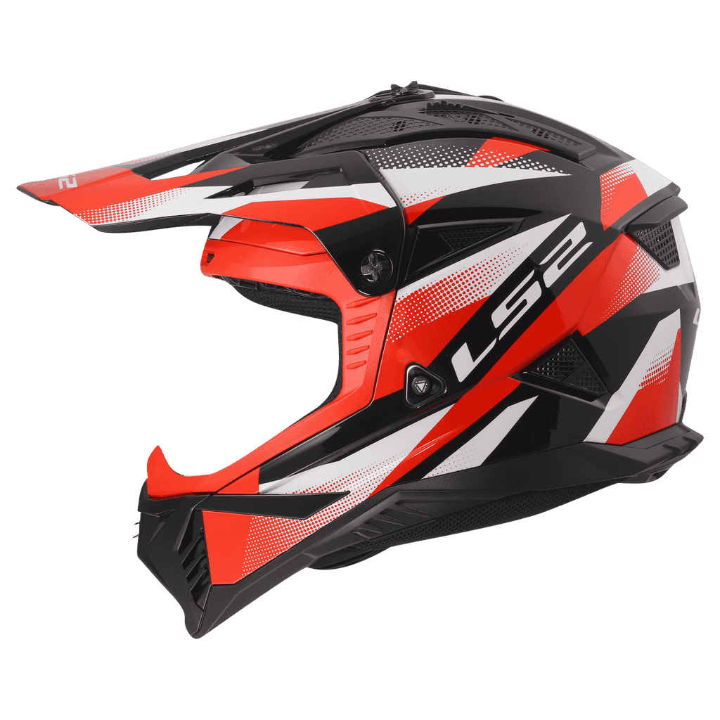 KASK LS2 MX708 FAST II FORT BLACK RED