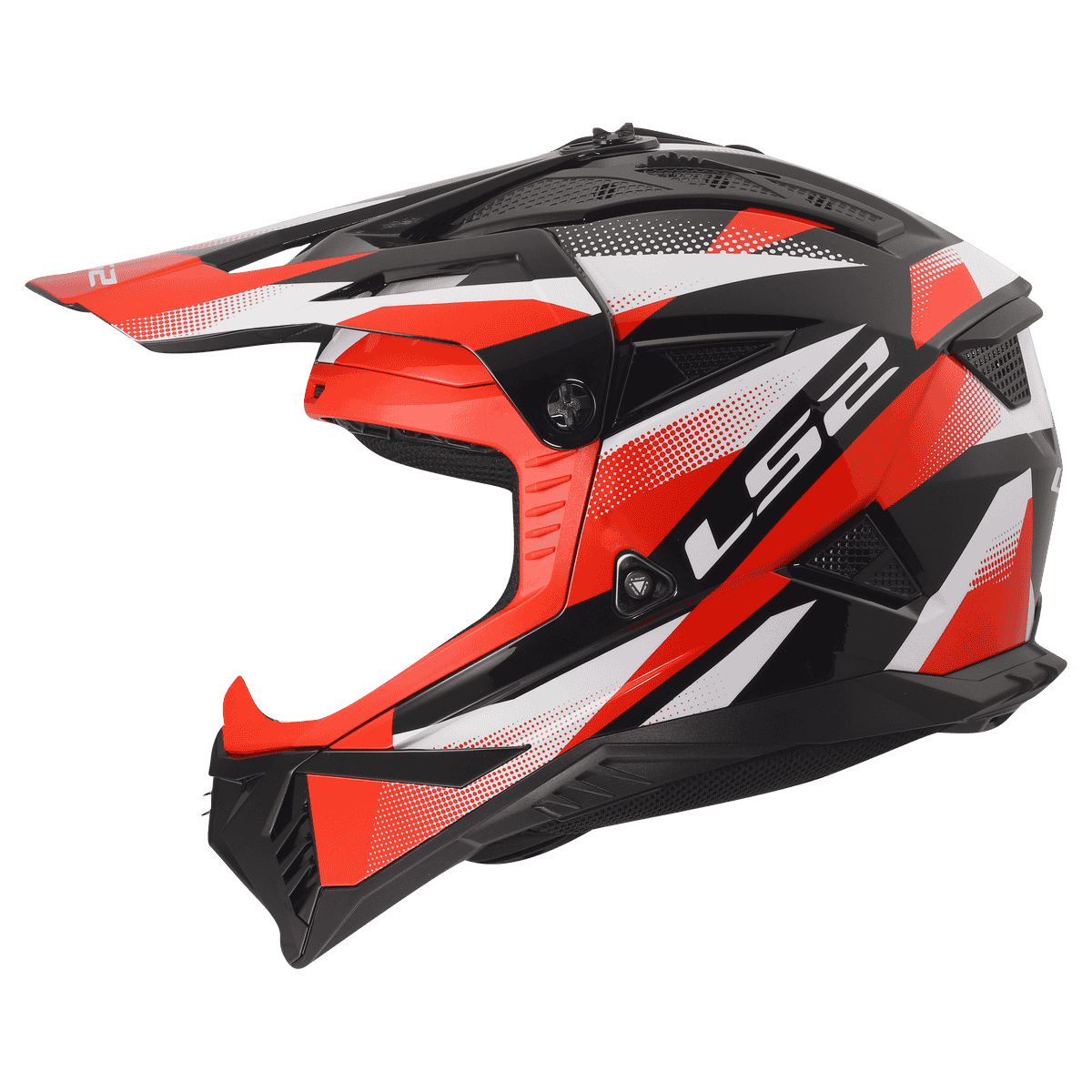 KASK LS2 MX708 FAST II FORT BLACK RED