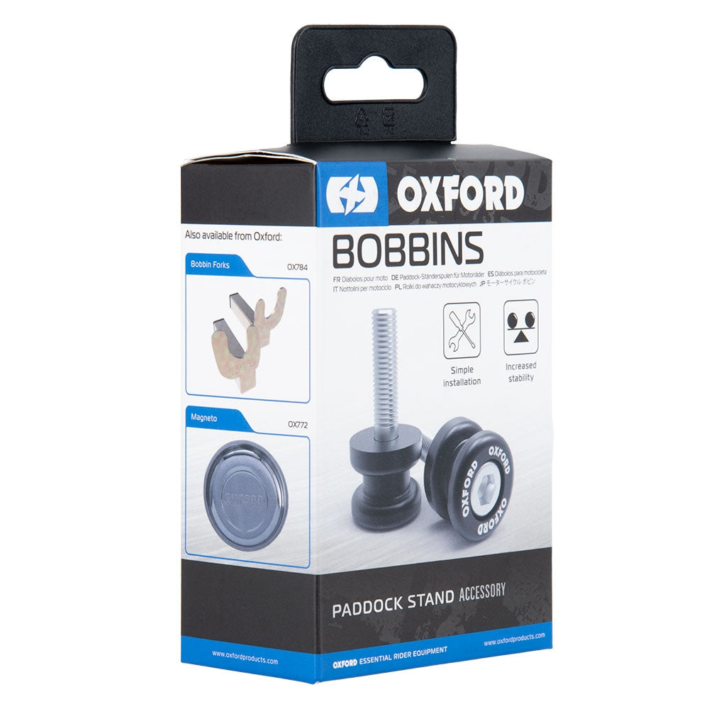 OXFORD BOBBINS ROLKI (SLIDERY) WKRĘCANE DO WAHACZA M8X1,25 (ZINTEGROWANY DYSTANS) BMW 1000RR KOLOR CZARNY – zdjęcie 2