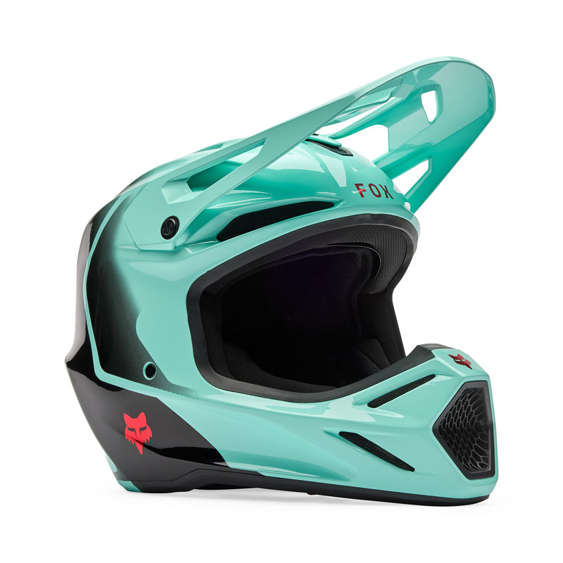 KASK MOTOCYKLOWY FOX V3 DRIP TURQUOISE