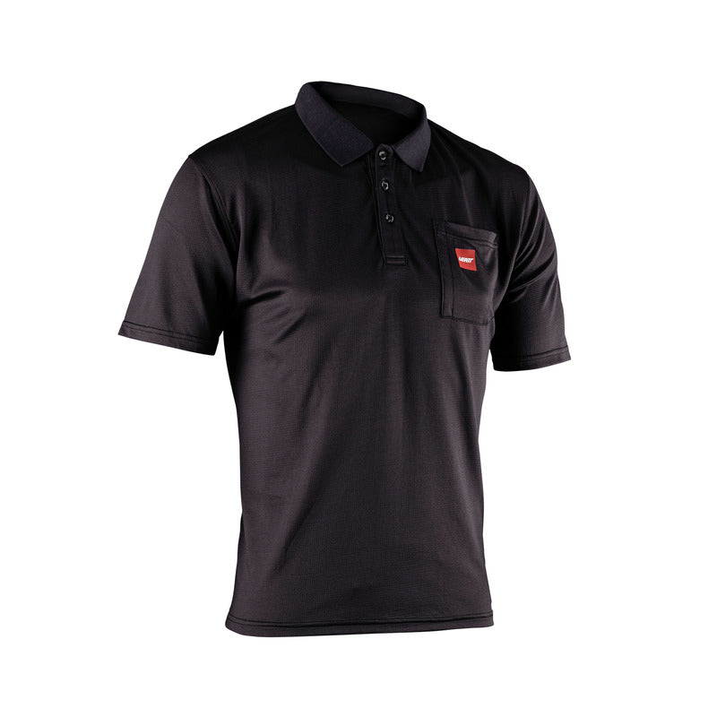 T-SHIRT LEATT POLO TEAM BLACK S