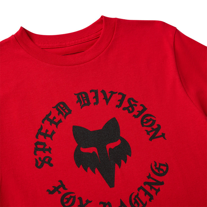 T-SHIRT JUNIOR FOX BADGE TIBETAN RED