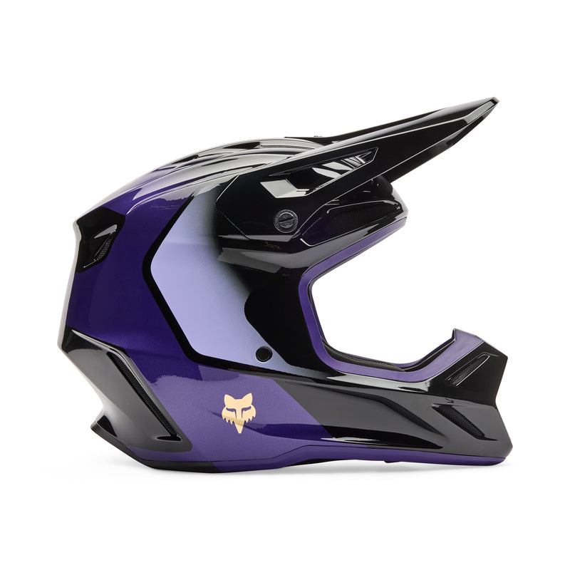 KASK MOTOCYKLOWY FOX V3 DRIP BLACK PURPLE