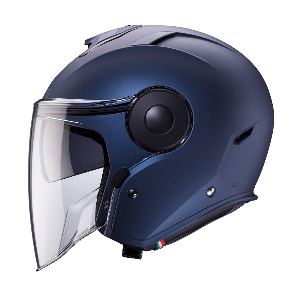 CABERG KASK OTWARTY JET Z BLENDĄ MODEL SOHO SOLID KOLOR NIEBIESKI MAT - BLUE JEANS – zdjęcie 2