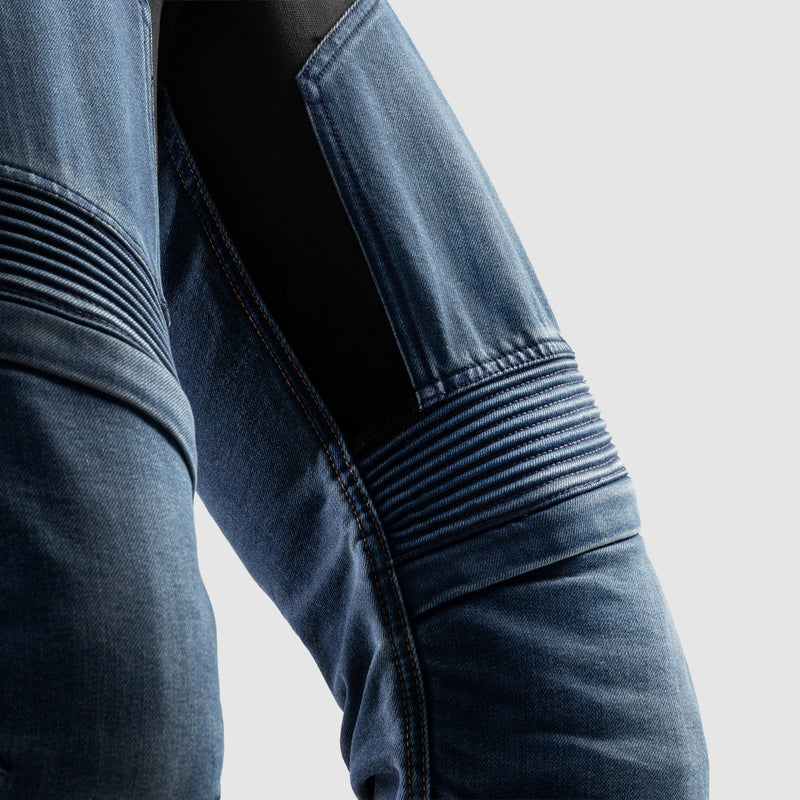 JEANSY MOTOCYKLOWE REBELHORN EAGLE 4 WASHED BLUE SLIM FIT