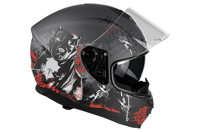 Kask Motocyklowy LAZER VERTIGO EVO Pitbull (kol. Szary - Biały)