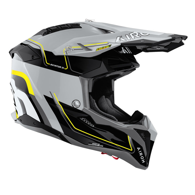 KASK MOTOCYKLOWY AIROH AVIATOR 3 LEADER YELLOW GLOSS