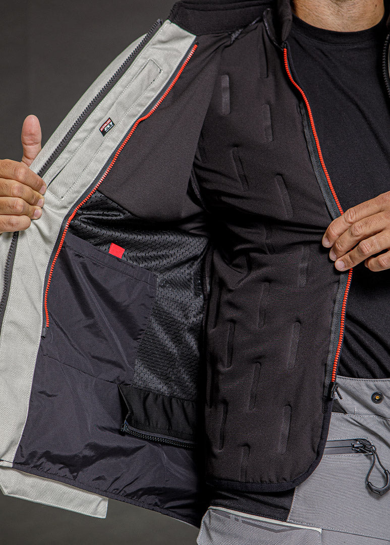 KURTKA LS2 APOLLO MAN GREY BLACK RED