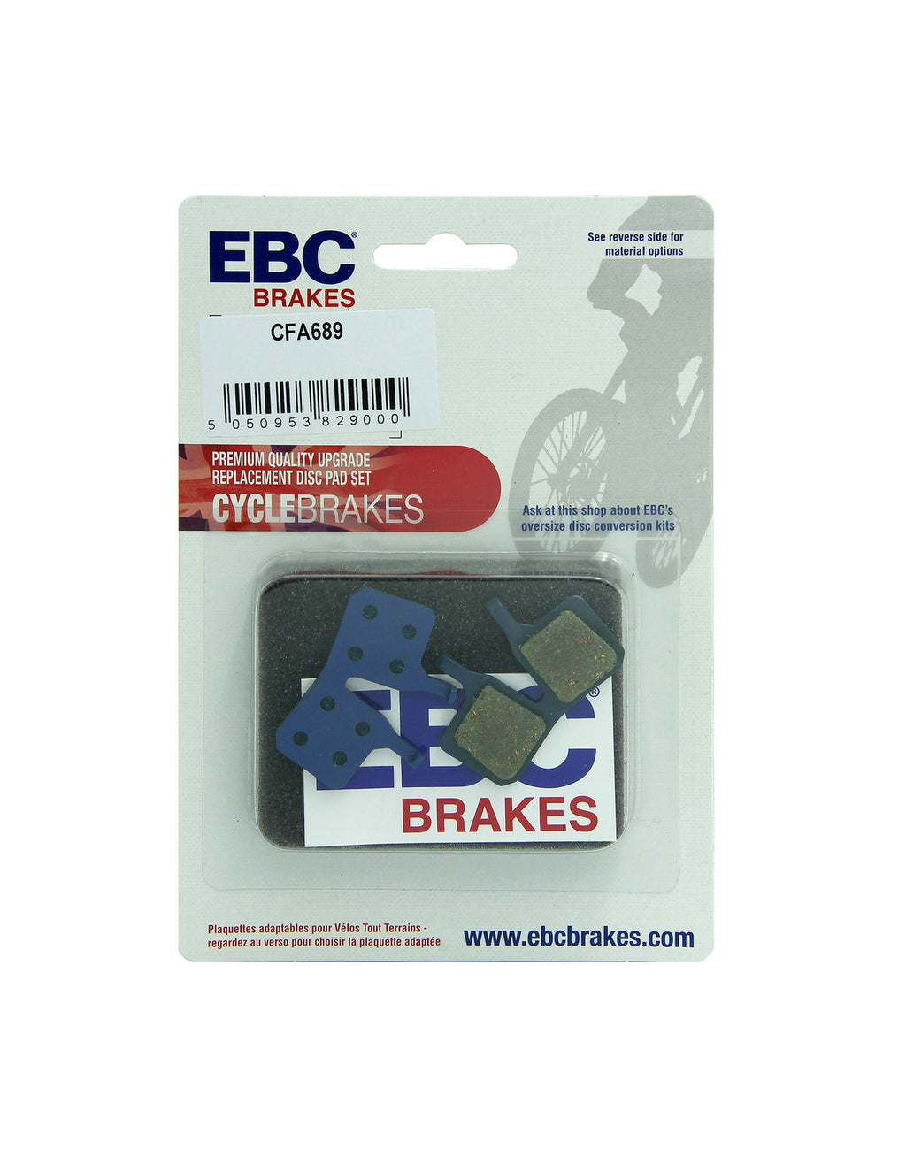 CFA689 - Klocki hamulcowe rowerowe (organiczne) EBC Brakes