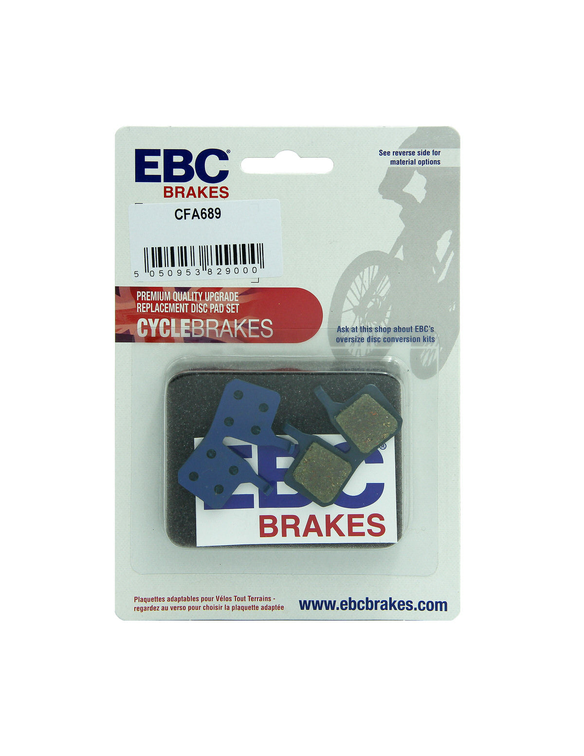 CFA689 - Klocki hamulcowe rowerowe (organiczne) EBC Brakes