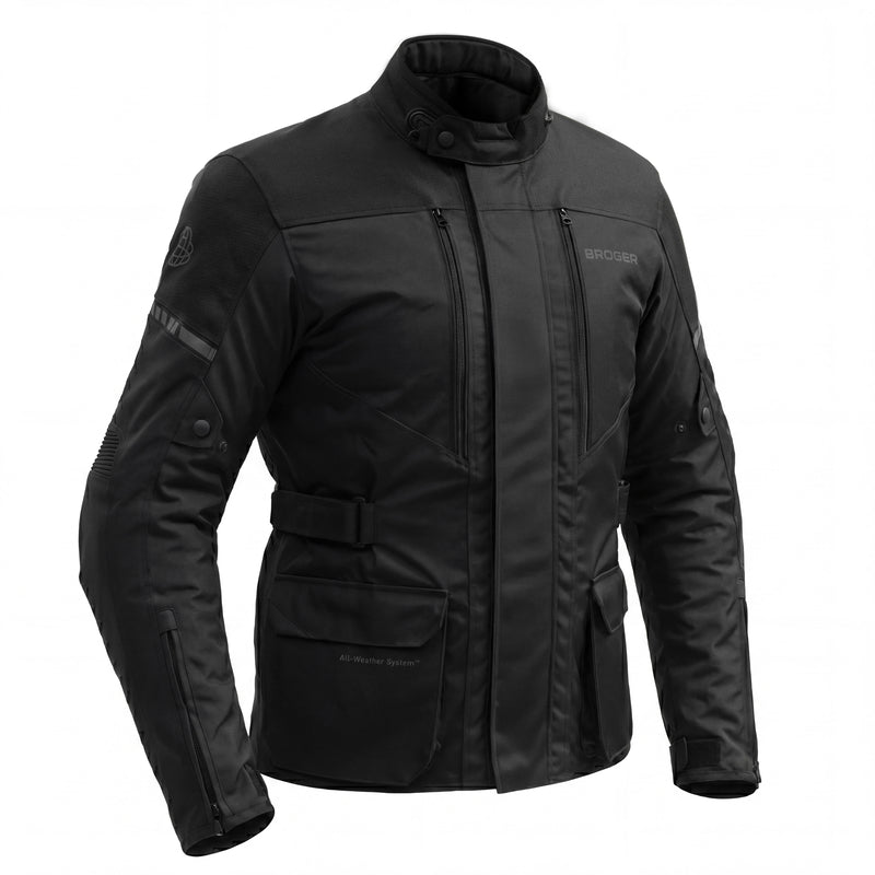 KURTKA MOTOCYKLOWA TEKSTYLNA BROGER OVERLAND BLACK