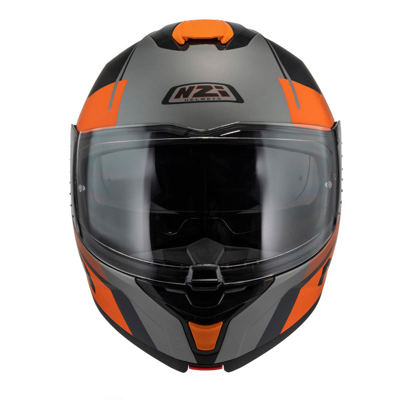 KASK MOTOCYKLOWY NZI COMBI 3 DUO DAILY BLACK ORANGE ANTRACITE MATT XS