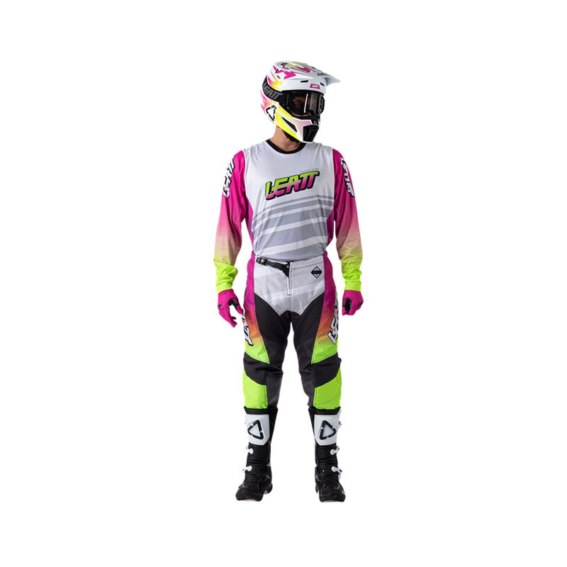 STRÓJ OFFROADOWY BLUZA I SPODNIE LEATT RIDE KIT MOTO 3.5 RETRO PINK XS