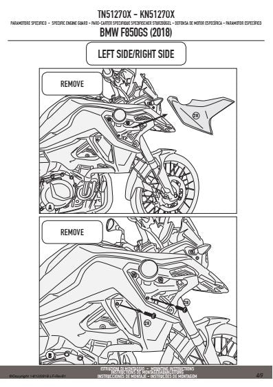 KAPPA GMOLE OSŁONY SILNIKA BMW F 750GS (18-19) STAL NIERDZEWNA – zdjęcie 2