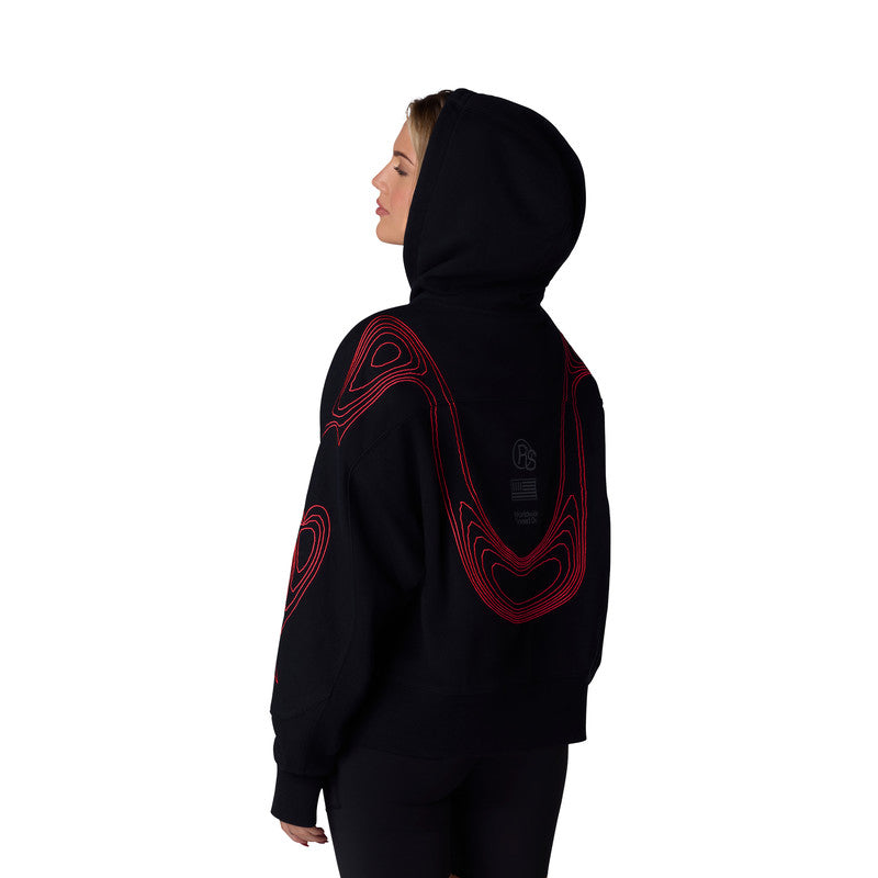 BLUZA Z KAPTUREM DAMSKA FOX VISION OVERSIZED FLEECE PO BLACK