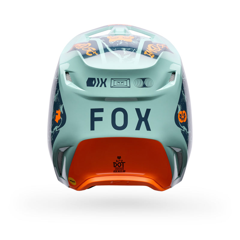 KASK MOTOCYKLOWY FOX V1 IMAGE PRINT ARCTIC BLUE