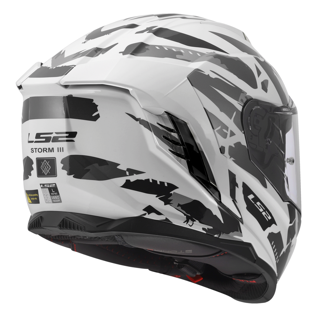 KASK LS2 FF818 STORM III KAOS WHITE GREY