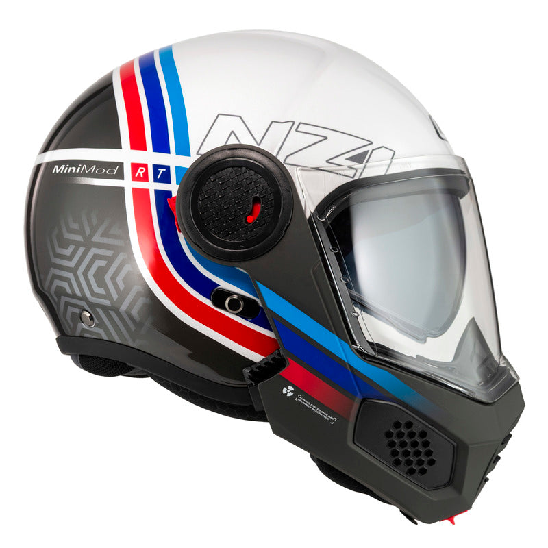 KASK MOTOCYKLOWY NZI MINIMOD DUO WATSON WHITEBLACK POWER XS