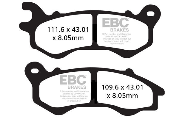EBC Brakes Klocki hamulcowe EBC SFA603HH skuterowe (kpl. na 1 tarcze)