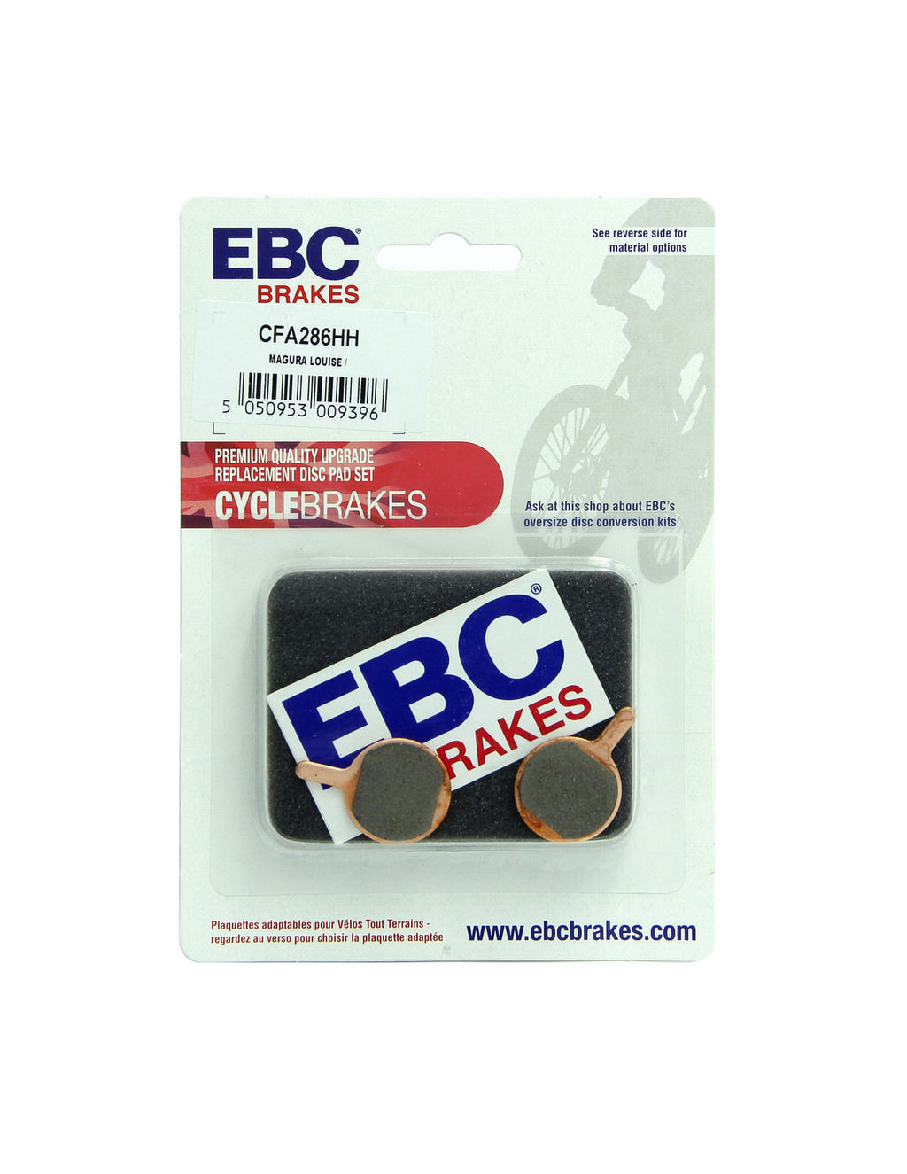 CFA286HH - Klocki hamulcowe rowerowe (spiekane) EBC Brakes