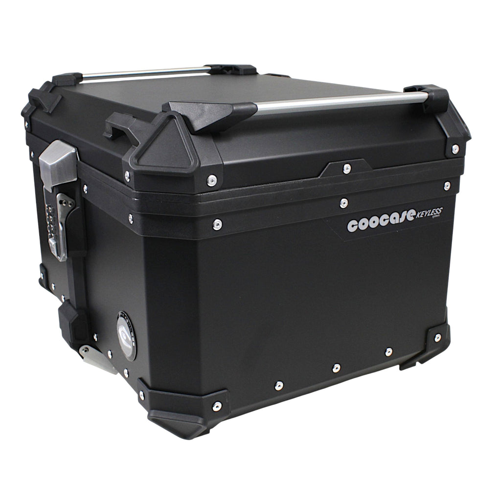 KUFER CENTRALNY ALUMINIOWY COOCASE 55L KEYLESS CZARNY – zdjęcie 3