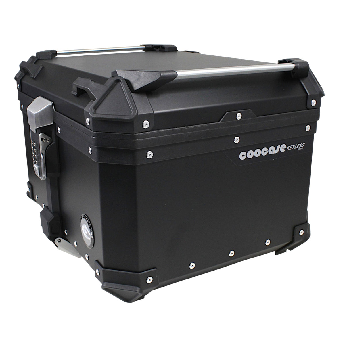 KUFER CENTRALNY ALUMINIOWY COOCASE 55L KEYLESS CZARNY – zdjęcie 3